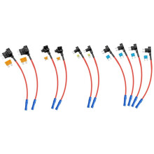 10-Teiliges 12-V-Kfz-Sicherungsabgriff-Set, 4 Typen Standard Micro2 Flachsicherungen für Autos, LKWs, Boote und Wohnmobile