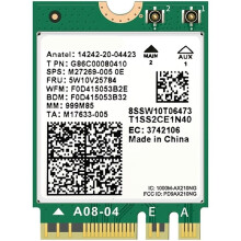 Carte Réseau Sans Fil Interne AXX210 Wi-Fi 6E Gigabit Tri-Bande (2,4 GHz/5 GHz/6 GHz) M.2 avec 5.3