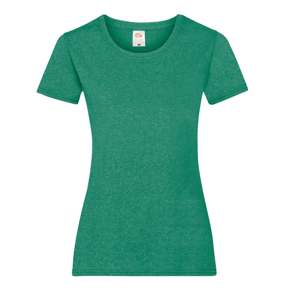Fruit Of The Loom (2Xl, Retro Heather ) Ladies/Womens Lady-Fit Valueweight Short Sleeve T-Shirt (Pack Of 5) Green