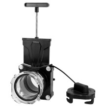RV Sewer Gate Valve, Shut Off Valve with Leak-Proof Cap, Twist- Sewer Hose Valve, Fit for 3" Drain Pipe