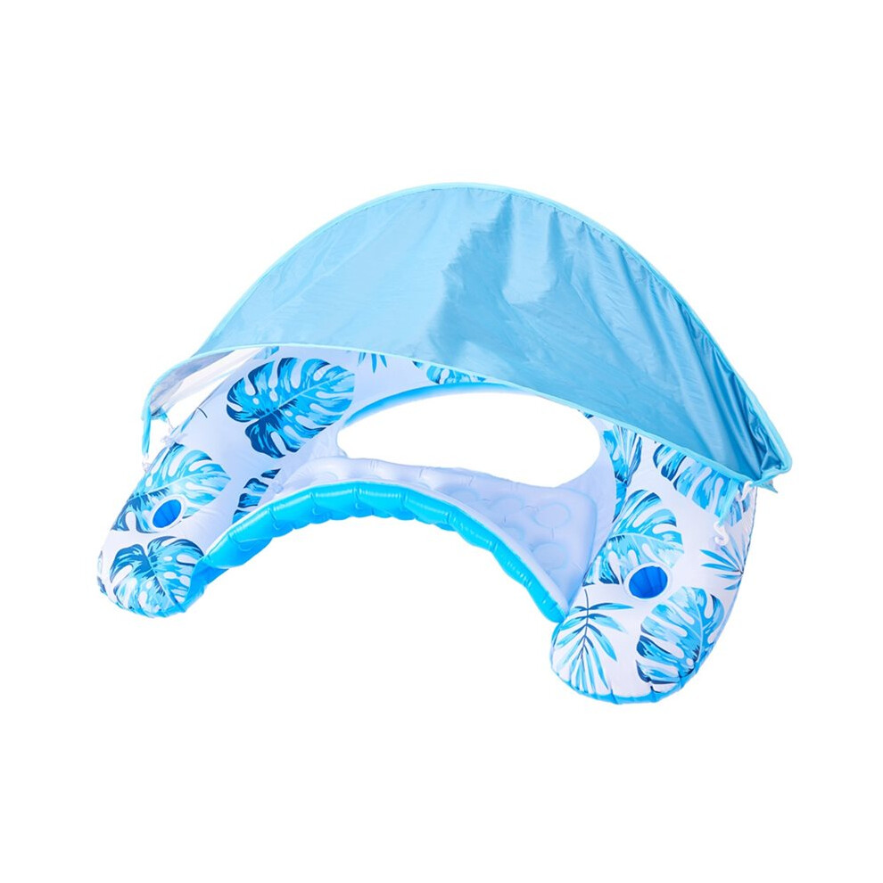 Inflatable Pool Floats With Canopy For Adults, Cup Holders, Summer Beach Party 4713654897860