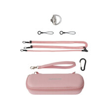 Tragbare Aufbewahrungstasche mit Tragegurt für  für Osmo Pocket 4 3, Wasserdichte Tragetasche, Kratzfeste Handtasche, Rosa