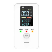 4-in-1-Umweltdetektor: Methan-, Kohlenmonoxid- und Temperatur-/Feuchtigkeitsmessung mit HD-Bildschirm, Geeignet für Zuhause, Hotel, Camping,