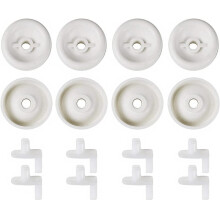 1 Set Exact Replacement Dishwasher Dishrack Rollers and Studs - Lower Rack Wheel Kit for GE, WD35X21038 300