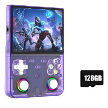 R36 Ultra X Open Source Video Game Console 4.5-Inch IPS Screen 128GB Pocket Player 2.4G WiFi PSP Handheld Game Console C