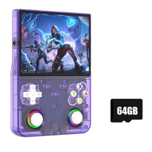 R36 Ultra X Open Source Video Game Console 4.5-Inch IPS Screen 64GB Pocket Player 2.4G WiFi PSP Handheld Game Console C