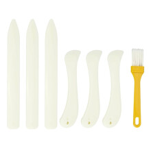 7Pcs Stained Glass Plastic Burnisher Bone Foiler Holder Burnishing Tool for DIY Crafting Making Handicrafts Leathercraft