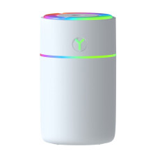 Humidificateur USB avec Lumière RGB, Humidificateur D'Air et Diffuseur D'Arômes pour la Maison et les Voyages, Blanc
