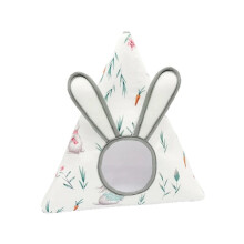 Soft Bunny Hay Feeder Bag, Cute Triangle Rabbit Hay Holder, Hanging Hay Dispenser for Guinea Pigs, Small Pets