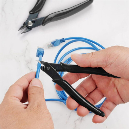 2 Pack Micro-Wire Cutters, 5 Inches Flush Cutters Pliers, Diagonal Side Cutters Nippers, Zip Tie Sprue Cutter 1