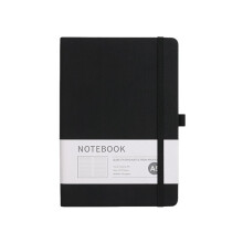 Carnet A5 Portable de Haute Qualité avec Couverture en Tissu et Dragonne, Idéal pour Être Transporté dans Votre Poche. Carnet A5 Noir
