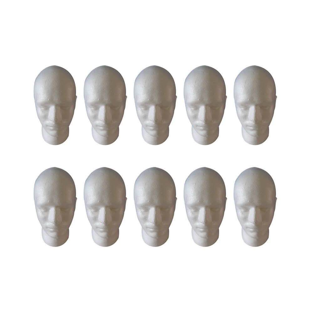 Unisex White 10X Male Wig Display Cosmetology Mannequin Stand Model Foam