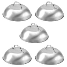 5X Stainless Steel Steak Cover Thicken Western Restaurant Western Food Cover Hand Handle Steak Cover Hemispherical Cover