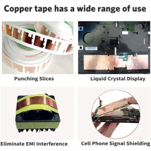 3X Kupfer Folien Band 70 mm x 20 M für EMI Abschirmung Leit Fähiger Klebstoff für Elektrische Reparaturen, Schnecken Sperr Band Gitarre