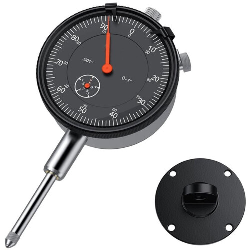 1"/0.001" Dial Indicator,Dial Indicator Gauge Full Metal Construction High Precision Tool for Lathe,Table Saw,Workshop