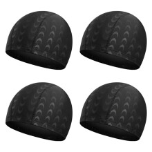 Breathable Fabric Swimming Cap, Unisex Elastic Swim Hat for Pool & Beach