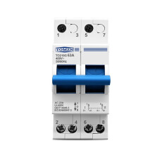 TOMZN TO219G Niebieski MTS 2P 63A 400V- AC 50/60Hz Podwójne Zasilanie, Ręczny Przełącznik Izolacyjny, Generator z Blokadą, Zasilanie Miejskie,