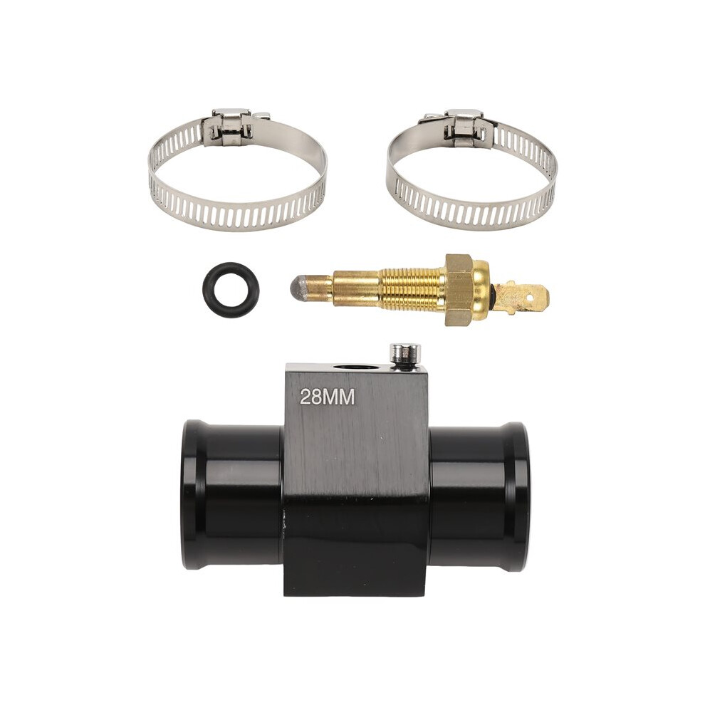 32/28Mm Water Temp Joint Pipe Hose Adapter W/ 1/8" Npt Engine Cooling Fan Thermostat Temperature Sensor 28Mm 4711252421210