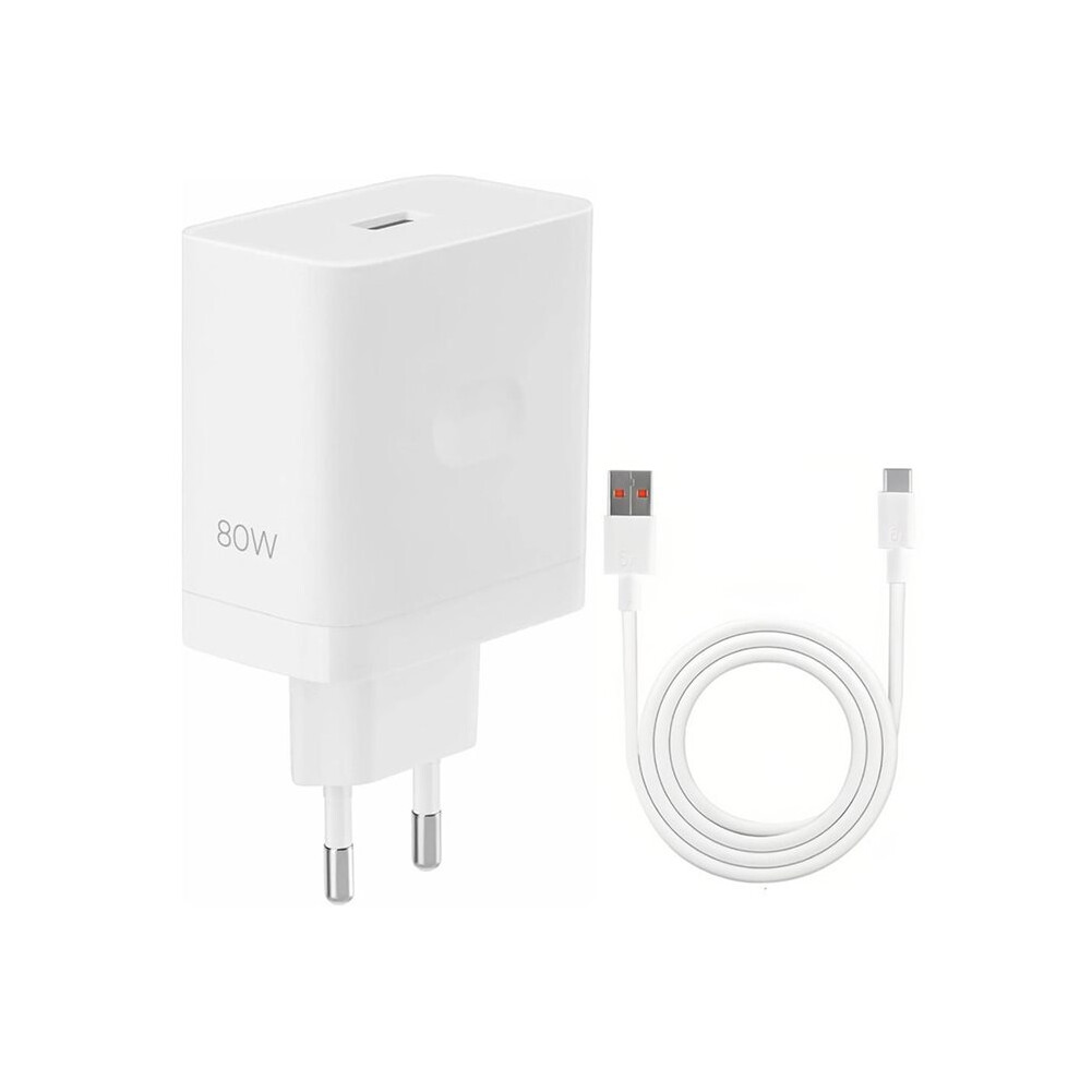 80W Charger Usb A Type C Power Adapter For 10 Pro 3 5 Ce3 10T Super Vooc Fast Charging Cable Eu Plug 4713555228947