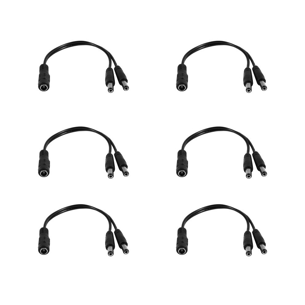 6Pcs 5.5X2.1mm 1 To 2 M/F Power Splitter Cable For Security Cctv Camera 6031068277138