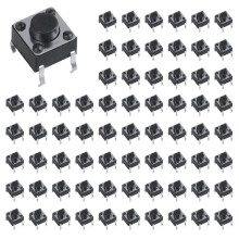 150 Stueck 6 X 6 X 5 mm 4-Pin DIP Durch Fuehrungsloch Momentan Taste Druckschalter