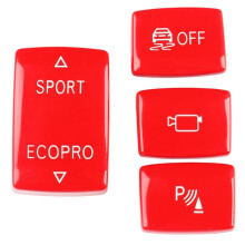 Zestaw Osłon na Przełącznik Zmiany Biegów, Sportowy ESP dla 1 2 3 4 F20 F22 F23 F30 F32 F36, Akcesoria Wewnętrzne, Kolor Czerwony