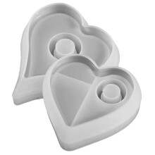 2 Moldes de Silicone para Castiçal em Formato de Coração, Fáceis de Usar para Artesanato e Decoração de Casa