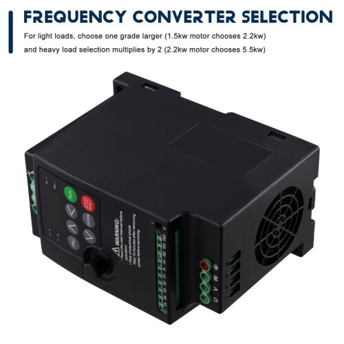 Universal Frequency Converter 220 to 380 Vfd Single Phase Input Three Phase Output 2.2KW Motor Governor 1
