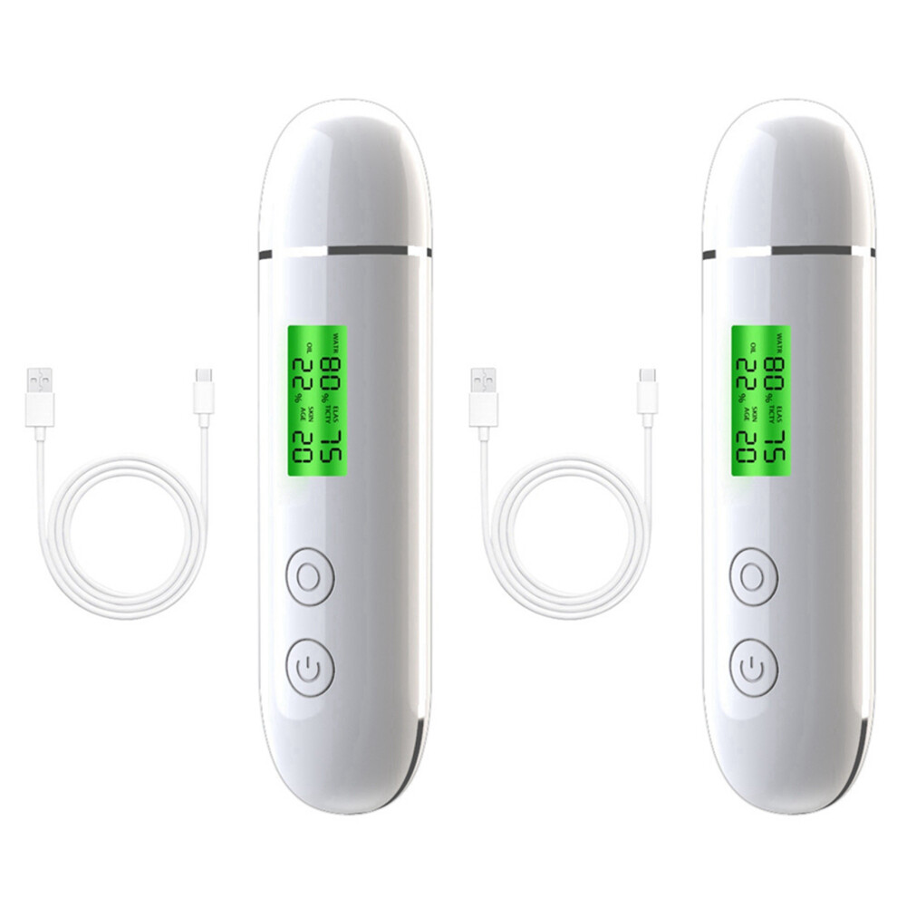 2X Skin Moisture Tester  Water and Oil Tester LCD Display Facial Skin Moisture Meter Fluorescent Agent Detector