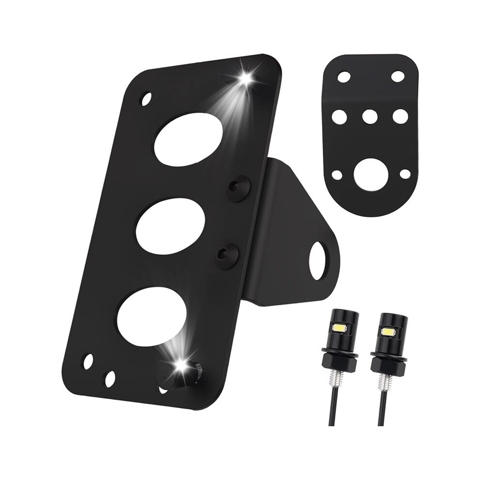Side Motorcycle License Plate Bracket,Heavy Duty Motorcycle Licenses Plates Holder For Horizontal/Vertical Installation 6033418171431