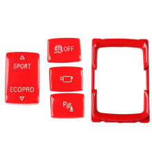 Set met Frame en Afdekplaatje voor de Versnellingspookknop van voor 1 2 3 4 F20 F22 F23 F30 F32 F36 Interieuraccessoires Rood
