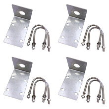 4X Soporte de Montaje de Antena de Acero Inoxidable con Pernos Estilo U para Ham UHF VHF CB Antena de Camionero Celular Uso Aceptado
