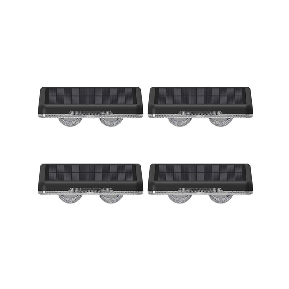 4Pcs Rgb Solar Wall Lamp Outdoor Led Solar Lighting Fence Lights Auto /Off Wall Lights For Garden Courtyard Decor 4713297522167