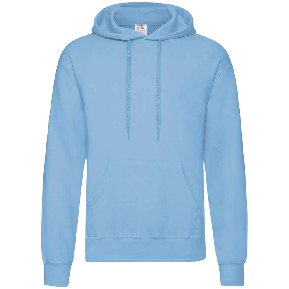 Fruit Of The Loom (M, Sky ) Unisex Adults Classic Hooded Sweatshirt Blue