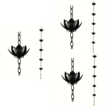 3X Regenkette, Lotus-Regenfangkette für Dachrinnen im Freien, Regenkettenbecher Als Ersatz für Dachrinnen-Fallrohr, Wasser Umleiten