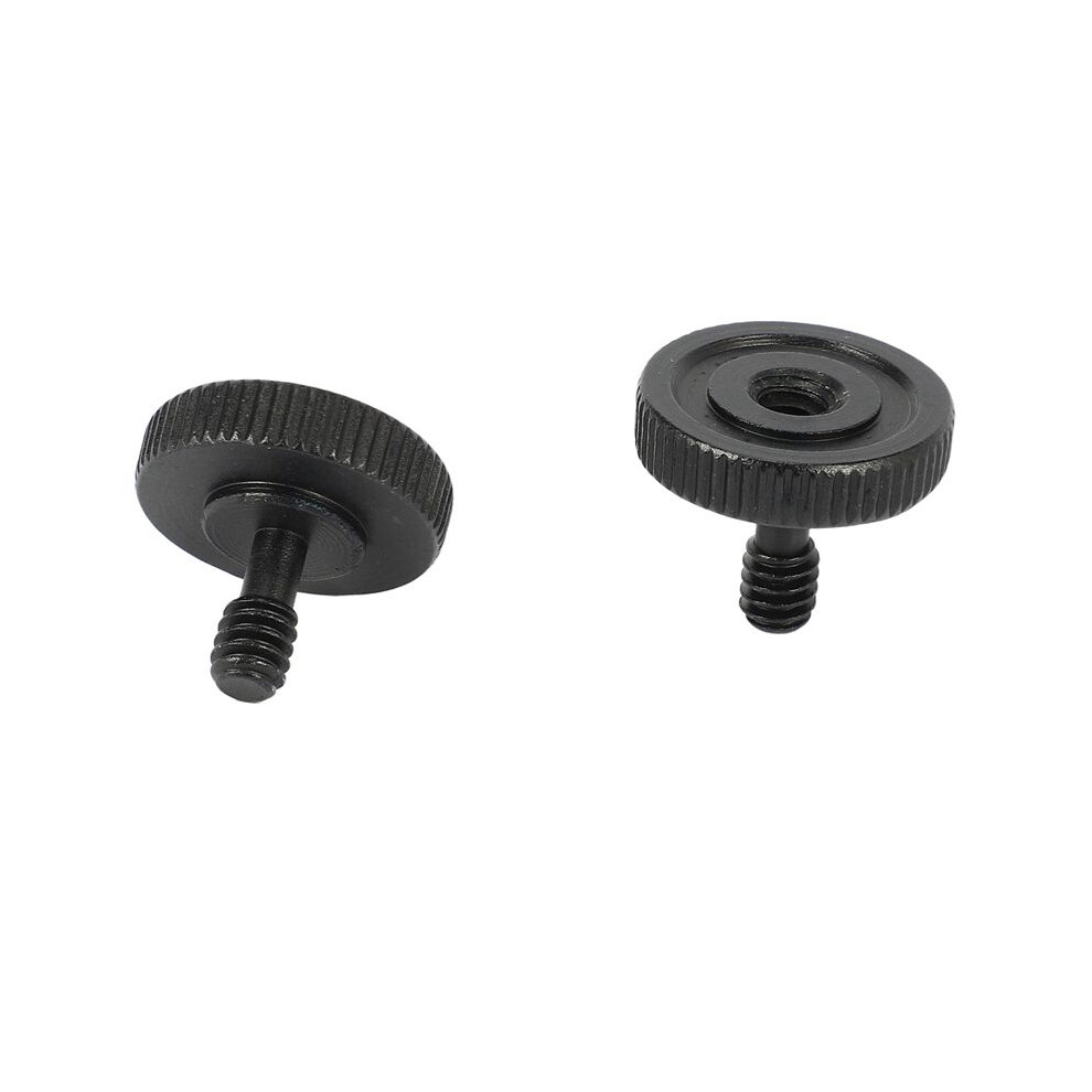 12X Thumb Screw Camera Quick Release 1/4 Inch Thumbscrew L Bracket Screw Mount Adapter Bottom 1/4 Inch-20 Female Thread Black 4712458352742
