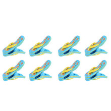Paquet de 8 Pinces Ă Serviettes de Plage En Plastique, Pantoufles Mignonnes, Pinces de Plage, Pinces Ă Linge de Taille pour Les Vacances, la