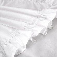 3X Coton Taie D'Oreiller Ă Volants Taie D'Oreiller Ă Volants Taie D'Oreiller Blanc