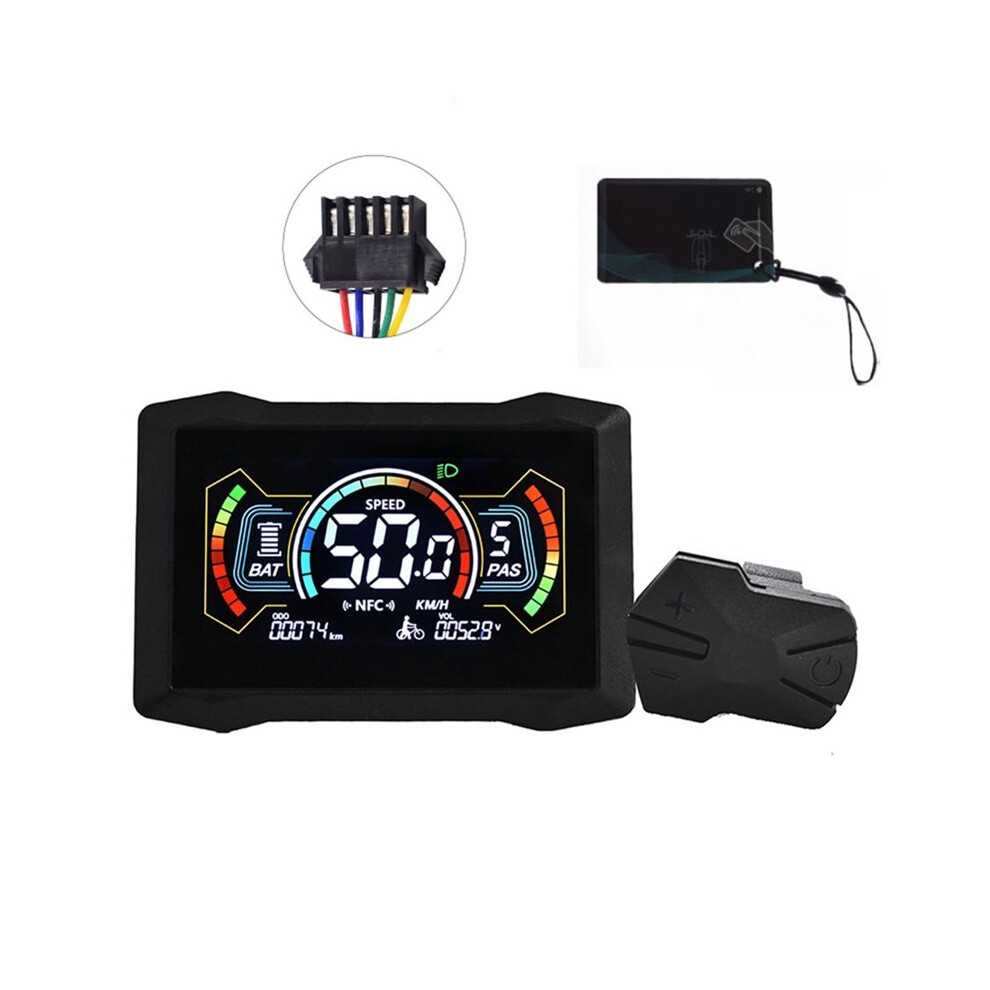 H7c E-Bike Nfc Lcd Display Meter 24V/36V/48V/60V/72V Type C Electric Scooter Lcd Color Meter Uart Nfc Speedometer Sm5pin 6034214876995