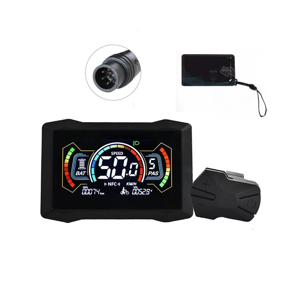 H7c E-Bike Nfc Lcd Display Meter 24V/36V/48V/60V/72V Uart Type C Electric Scooter Lcd Color Meter Nfc Speedometer 6Pin 6031771401820