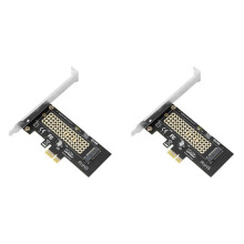 2X M2 NVME Riser Card M2 NVME to Pcie X1 Riser Card M2 Solid State Drive Expansion Card Driver-Free for WIN10