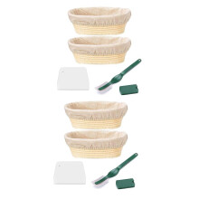 4X Paniers Ă Pain Banneton - Paniers Ronds Ă Levain Banneton Paniers Ă Pain en Rotin Naturel Outils de Panier Ă Pain