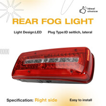 Voor DAF XF95 XF105 CF95 Truck Body Parts Achter Mistlamp LED Achterlicht Rechts 2007611, 1981863