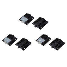 3X Wardrobe Black Plastic Plate 25mm Dia Wheel Sliding Door Roller