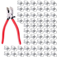 60 Conjuntos de Parafusos para Chaveiro de 1 Polegada com 1 Alicate para Chaveiro, Alicate de Corte com Mandíbulas, Perfeito para Instalação de
