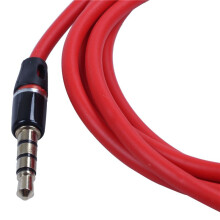 3Stück 3.5mm 1/8 Zoll Stecker auf Stecker 4 Pole Auto AUX Audio Kabel Kabel Rekord Kopfhörer Rot