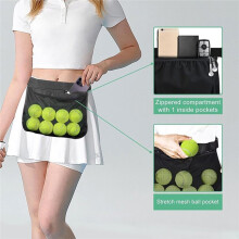 Tennis Pickleball Holder Mesh Waist Hip Pouch Holder Tennis Pickleball Balls Accessory Sports Gear Accessory