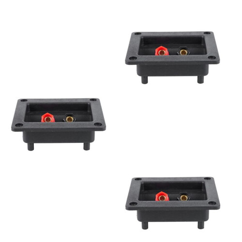 3pcs 90x78mm Square Binding Post Type Speaker Box Terminal Cup Wire Connector Board