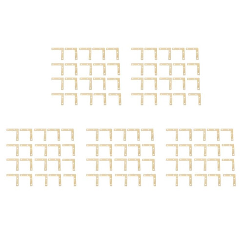 100 Pcs 51mm Flat Corner Right 90º Angle Bracket Repair Plate Fixing Brace
