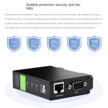2X Waveshare Industrial Aislado RS232/485/422 A MóDulo Ethernet RJ45 TCP/IP A MóDulo Serie Servidor Serie Tipo Riel [con POE]